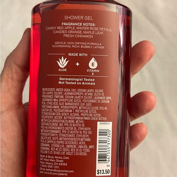 Sealed NWT Bath and Body Works 10 oz Winter Candy Apple Shower Gel - Picture 3 of 3